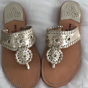Palm Beach Sandals- Platinum 7.5